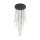 Elegante Pendelleuchte Glas B:62 cm G9 Schwarz Gold