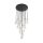 Elegante Pendelleuchte Glas B:62 cm G9 Schwarz Gold