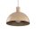 Pendelleuchte Zeitlos Holz Metall Beige B:33,5 cm E27