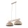 Pendelleuchte Metall Holz 83 cm Beige E27 2-flammig