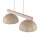Pendelleuchte Metall Holz 83 cm Beige E27 2-flammig