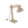 Tischleuchte Holz Metall Beige E27 52 cm flexibel
