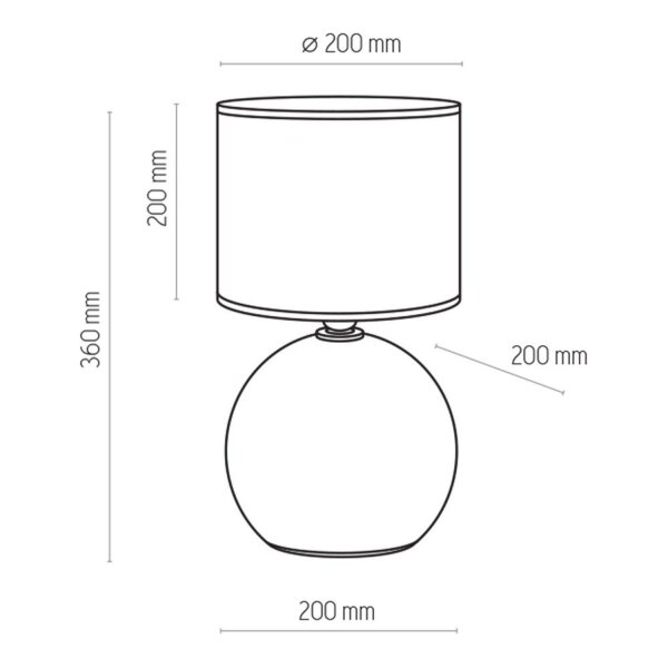 Tischleuchte Schwarz Modern 36 cm E27 Glas Stoff
