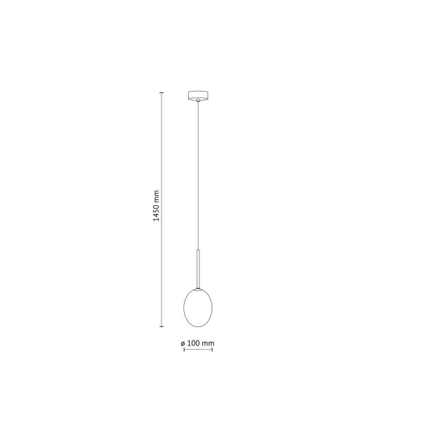 Hängelampe Schwarz B:10 cm G9 Metall Glas in Cognac