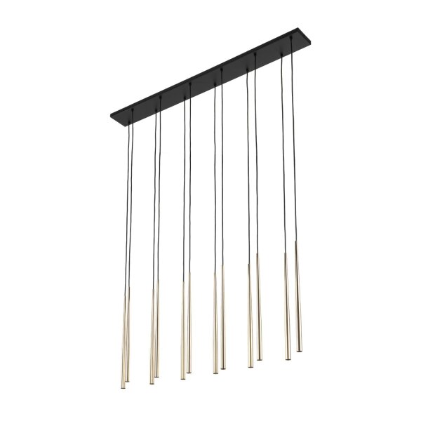 Elegante Hängelampe Gold Schwarz 120 cm G9 12-flammig
