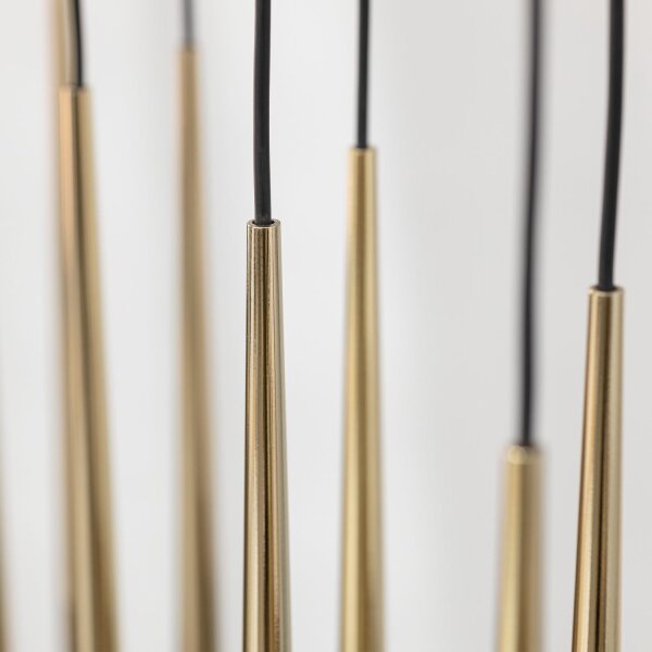 Elegante Hängelampe Gold Schwarz 120 cm G9 12-flammig