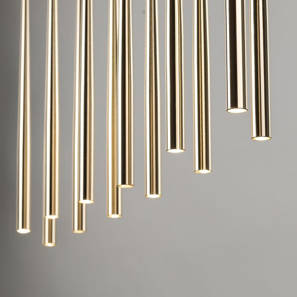 Elegante Hängelampe Gold Schwarz 120 cm G9 12-flammig