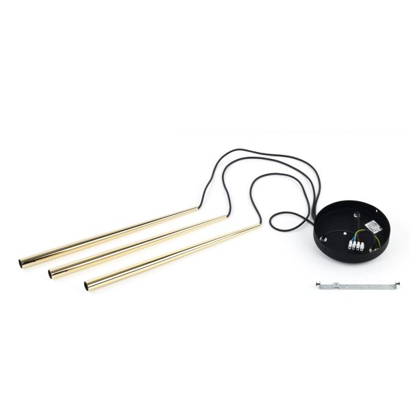Pendelleuchte Elegant B:20 cm Schwarz G9 Stahl Gold