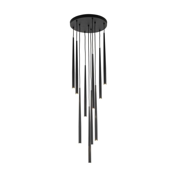 Hängelampe Schwarz Modern B:35 cm G9 10-flammig