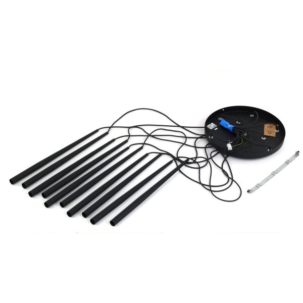 Hängelampe Schwarz Modern B:35 cm G9 10-flammig