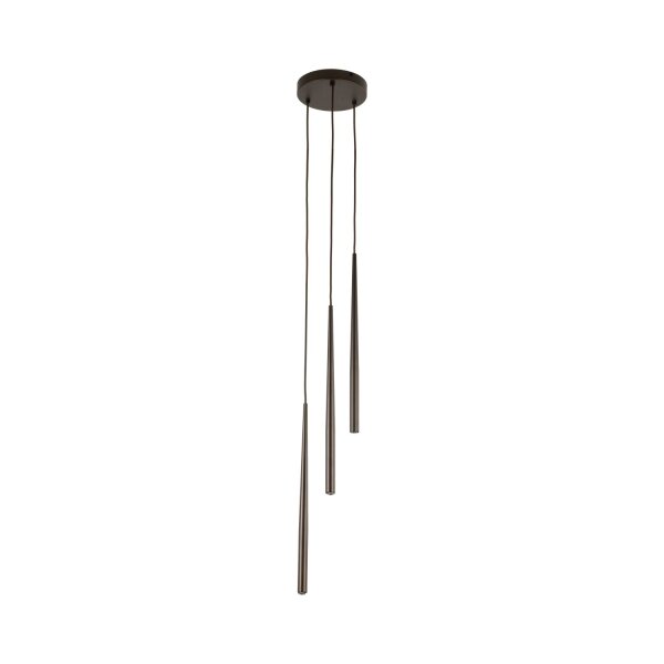 Hängelampe Stahl Zylinder Braun B:20 cm G9 3-flammig