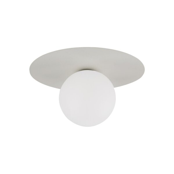 Deckenleuchte Modern B:25 cm Weiß G9 Glaskugel blendarm