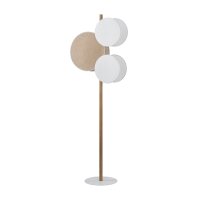 Stehlampe Holz Weiß E27 150 cm 3-flammig Skandinavisch