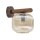 Wandlampe blendarm B:15 cm Metall E14 Holz Glas Cognac