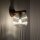 Wandlampe blendarm B:15 cm Metall E14 Holz Glas Cognac