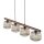 Pendelleuchte zeitlos Holz Braun 95 cm E14 Glas Cognac