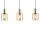 Hängelampe Gold Bernstein Glas 3-flammig 73 cm E27