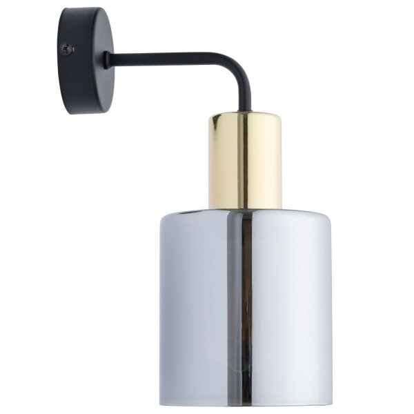 Wandleuchte Gold Graphit Glas Elegant B:12 cm E27