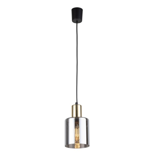 Pendelleuchte Gold Graphit Glas Elegant Ø12 cm E27