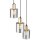Pendelleuchte Gold Graphit Glas 3-flammig B:32 cm E27