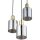 Pendelleuchte Gold Graphit Glas 3-flammig B:32 cm E27