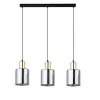 Hängelampe Gold Graphit Glas 3-flammig 73 cm E27