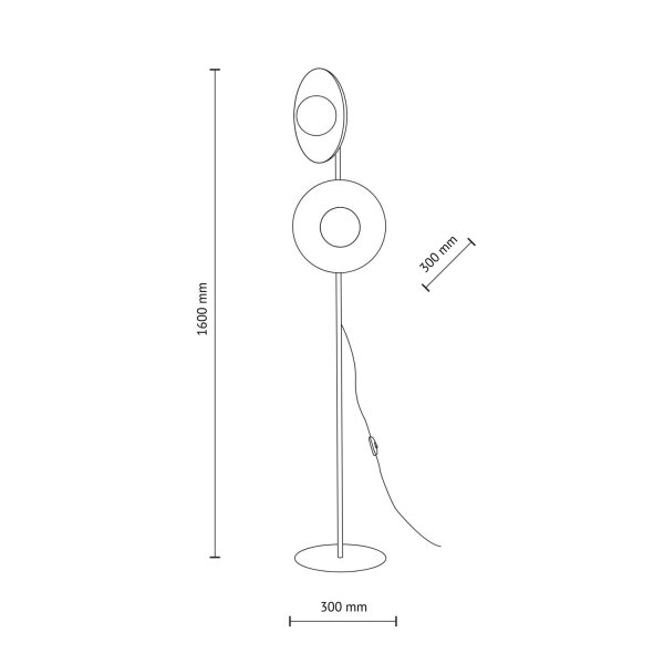 Stehleuchte Schwarz Metall Glas 160 cm G9 blendarm