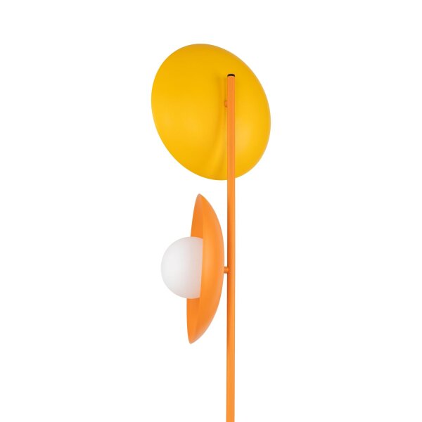 Stehleuchte Orange Metall Glas 160 cm G9 blendarm