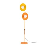 Stehleuchte Orange Metall Glas 160 cm G9 blendarm