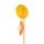 Stehleuchte Orange Metall Glas 160 cm G9 blendarm