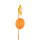 Stehleuchte Orange Metall Glas 160 cm G9 blendarm