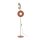 Stehleuchte Rot Metall Glas 160 cm G9 blendarm