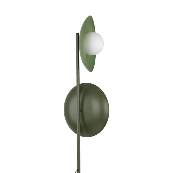 Stehleuchte Grün Metall Glas 160 cm G9 blendarm