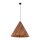 Pendelleuchte Holz Metall Schwarz E27 B:61 cm natürlich