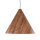 Pendelleuchte Holz Metall Schwarz E27 B:61 cm natürlich