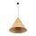 Pendelleuchte Holz hell Metall Schwarz E27 B:61 cm