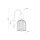 Wandleuchte Glas Metall Schwarz B:13 cm E14 Glas Cognac