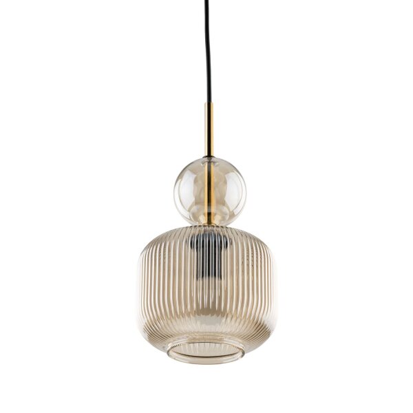 Pendelleuchte Glas in Cognac B:15 cm E14 stilvoll