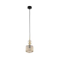 Pendelleuchte Glas in Cognac B:15 cm E14 stilvoll