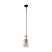 Pendelleuchte Glas in Bernstein &Oslash;13 cm E14 stilvoll