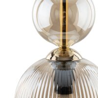 Pendelleuchte Glas in Bernstein Ø13 cm E14 stilvoll
