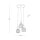 Pendelleuchte Schwarz Metall B:41 cm E14 Glas in Cognac