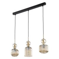 Pendelleuchte 3-flammig B:41 cm E14 Glas in Cognac