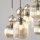 Pendelleuchte Schwarz Modern 65 cm E14 Glas in Cognac