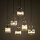 Pendelleuchte Schwarz Modern 65 cm E14 Glas in Cognac