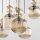 Pendelleuchte Schwarz 8-flmg L:95 cm E14 Glas in Cognac