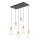 Hängelampe Modern Glas Schwarz Gold Weiß E14 6-flammig