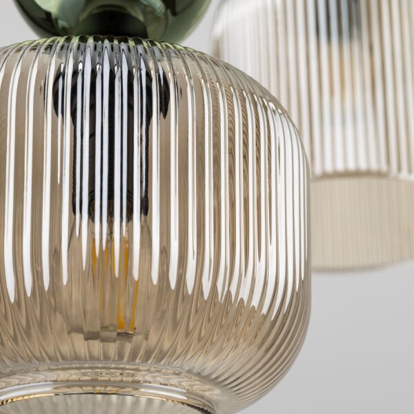 Pendelleuchte Grün Cognac Glas B:65 cm E14 6-flammig