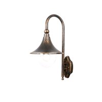 Wandlampe außen Glas Aluminium B:27 cm E27 IP44...