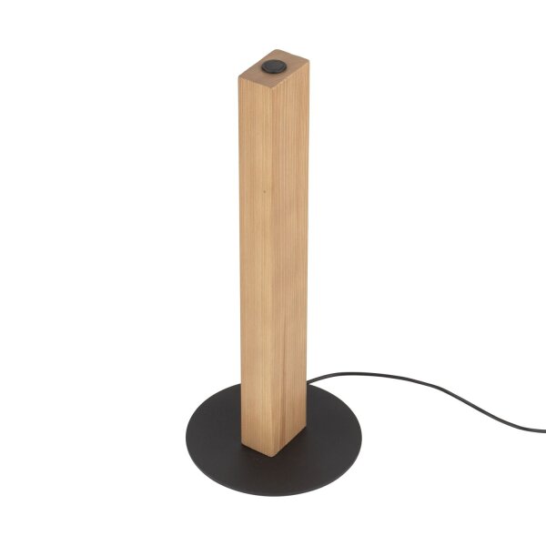 LED Tischleuchte Holz 41,5 cm 3000 K Schwarz Kiefer